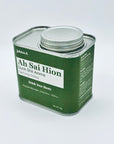 A green square tin of Jaktea Ah Sai Hion Duck Shit Aroma DanCong Oolong, featuring minimalist labeling and a metal screw-top lid.